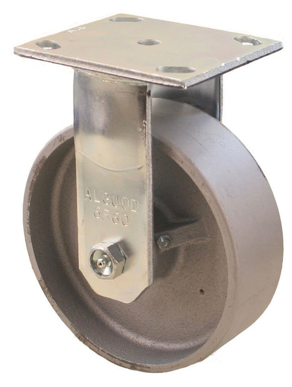 Rigid 4 caster with 4 x 2 solid steel wheel