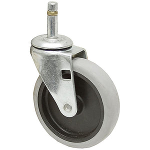 Swivel 4 caster grey DynaTred TPR wheel 7/16 x 1-3/8 grip stem