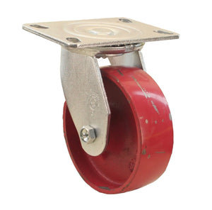 Swivel 6 caster with 6 x 2 Ductile Iron (crowned) wheel