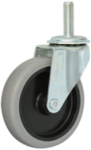 Swivel 3 caster grey DynaTred TRP wheel 3/8-16x1-1/2 thread