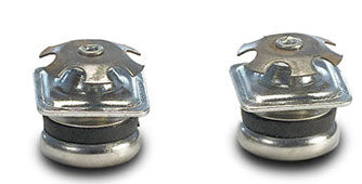 Square inside fitting swivel glide with nickel plated base. Fi
