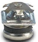 "Non-swivel glide, square inside fitting for 1-1/8 inch tubing